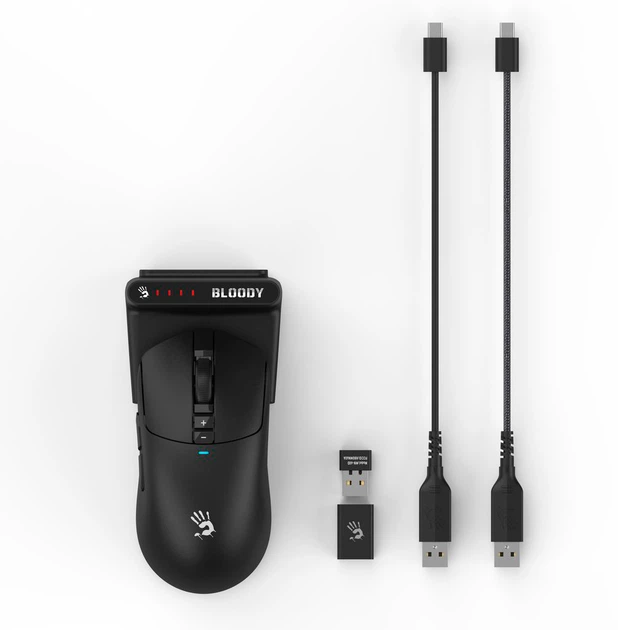 Mysz A4Tech Bloody R72 Pro Duo Wireless/USB Black (4711421000840) - obraz 13