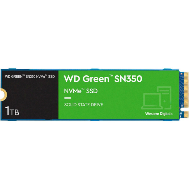 Накопичувач SSD Western Digital m.2 NVMe 1Tb Green SN350 960 1024 (WDS100T3G0C) - изображение 1