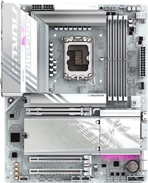 Материнская плата Gigabyte B860 AORUS ELITE WIFI7 ICE (s1851, Intel B860, PCI-Ex16) - изображение 1