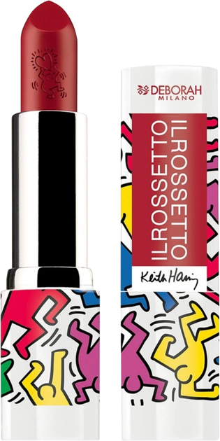 Szminka Deborah Il Rossetto Keith Haring nawilżająca 04 Strong Red 4.3 g (8009518328172) - obraz 1