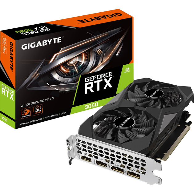 Відеокарта Gigabyte RTX 3050 6Gb WINDFORCE OC V2 (GV-N3050WF2OCV2-6GD) (GDDR6, 96 bit, PCI-E v4.0 x8) - изображение 7