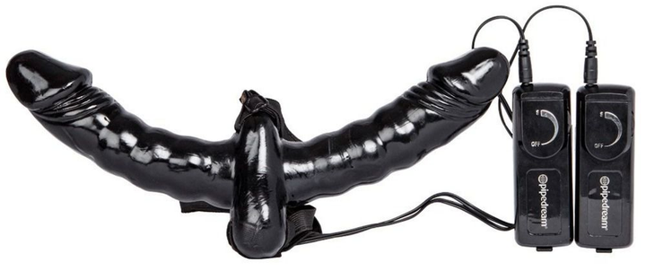 Подвійний страпон Fetish Fantasy Series Vibrating Double Delight Strap-On (15634000000000000) - зображення 11
