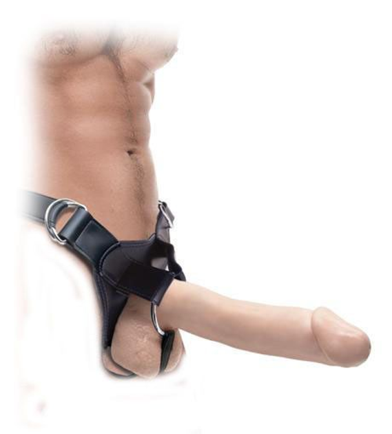 Порожнистий страпон Hollow Strap On Dong Flesh, 30.5 см колір тілесний (11816026000000000) - зображення 2