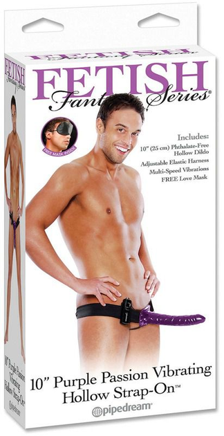 Полый страпон Vibrating Hollow Strap-On Purple (10211000000000000) - изображение 7