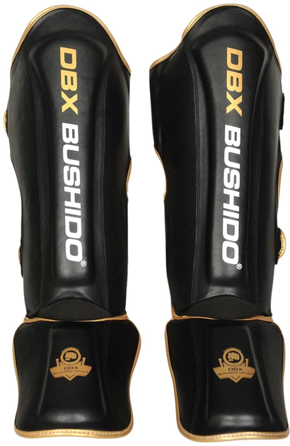 Ochraniacze piszczele i stopy Bushido SP-10v4 L Black/Gold (5902539015973) - obraz 2