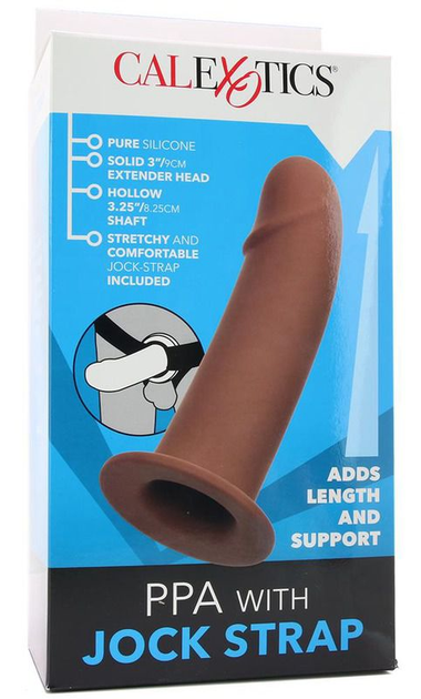 Подовжує порожнистий страпон California Exotic Novelties PPA With Jock Strap колір коричневий (20326014000000000) - зображення 5
