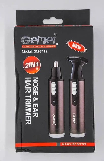 Триммер для носа и ушей Gemei GM-3112 2в1 - изображение 6