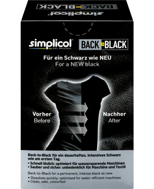 Краска для обновления цвета одежды и текстиля Simplicol Back to Black Черная 400 г - изображение 3