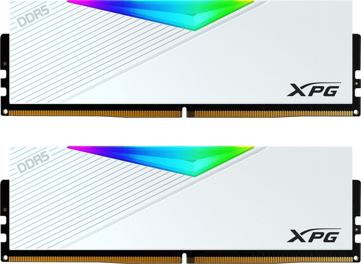 Pamięć RAM ADATA DDR5-7200 32768MB PC5-57600 (Kit of 2x16384) Lancer RGB White (AX5U7200C3416G-DCLARWH) - obraz 1