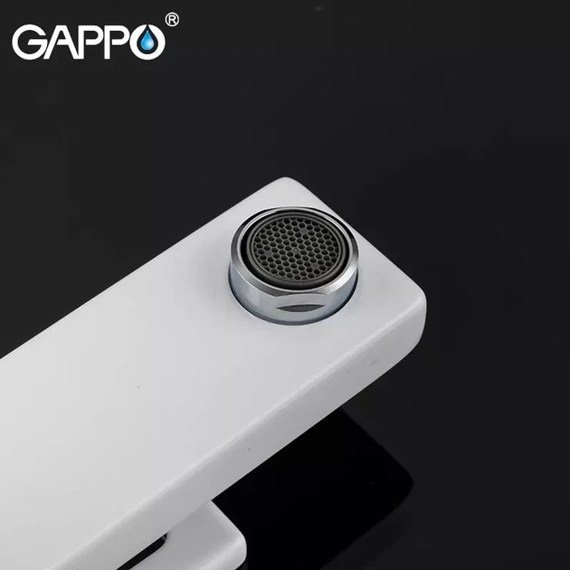 Смеситель для умывальника GAPPO G1017-8 белый/хром - изображение 7