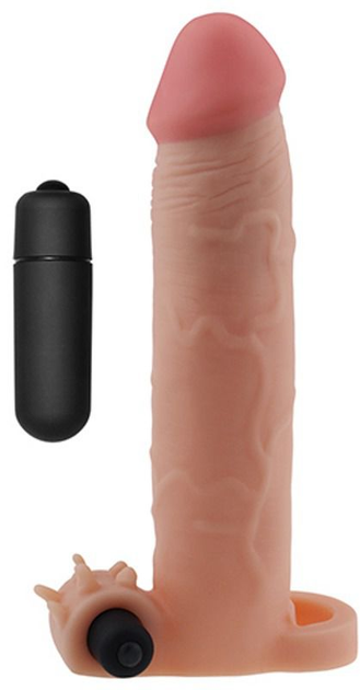 Насадка на пеніс з вібрацією Pleasure X-Tender Series Perfect for 5-6.5 inches Erect Penis колір тілесний (18911026000000000) - зображення 1