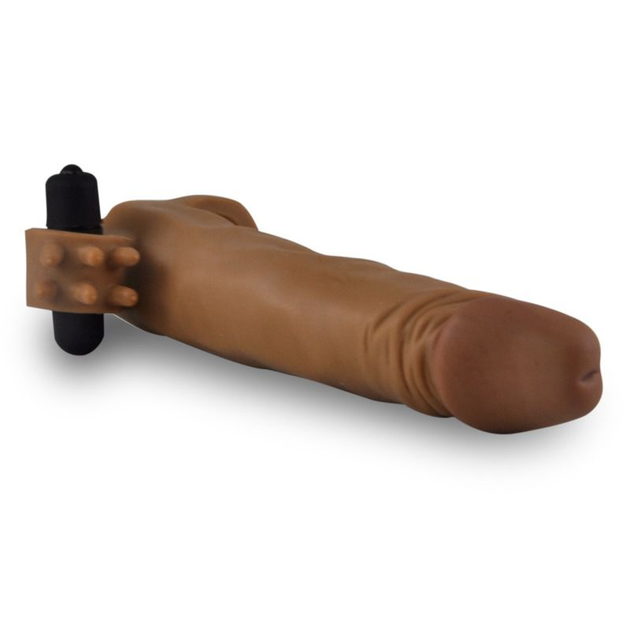 Насадка на пеніс з вібрацією Pleasure X-Tender Series Perfect for 5-6.5 inches Erect Penis колір коричневий (+18913014000000000) - зображення 7