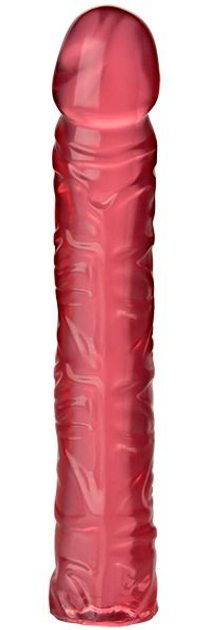 Фалоімітатор Doc Johnson Crystal Jellies Classic 10 inch колір червоний (+08656015000000000) - зображення 1