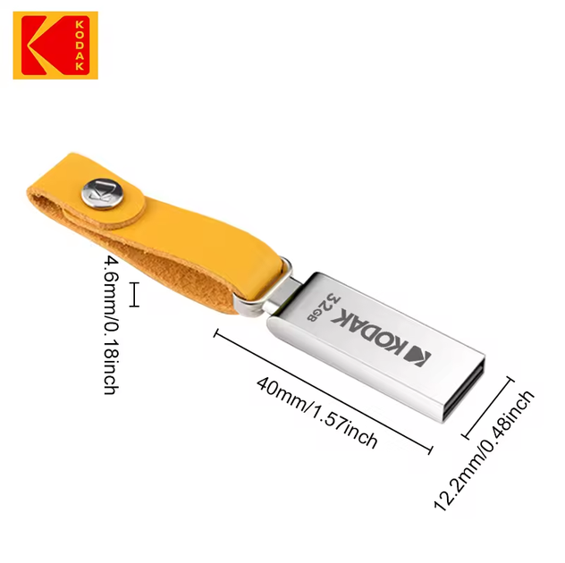 Флешка брелок USB 2.0 металлический Kodak K122 64 Gb - Фото 2 Флешка брелок USB 2.0 металлический Kodak K122 64 Gb - изображение 2