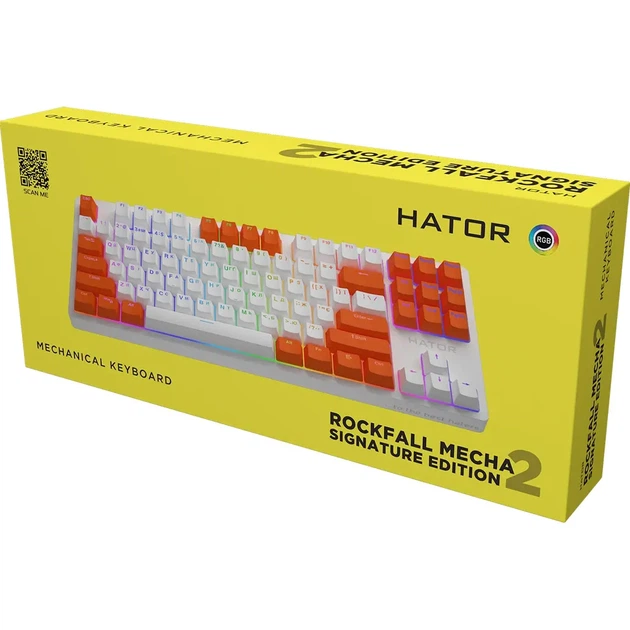 Клавіатура Hator Rockfall 2 Mecha Signature Edition USB White/White/Orange (HTK-521-WWO) [103446] - зображення 6