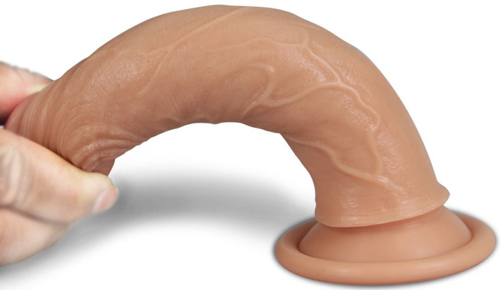 Фаллоимитатор Lovetoy Dual-Layered Platinum Silicone Nature Cock 7 цвет телесный (19581026000000000) - изображение 6