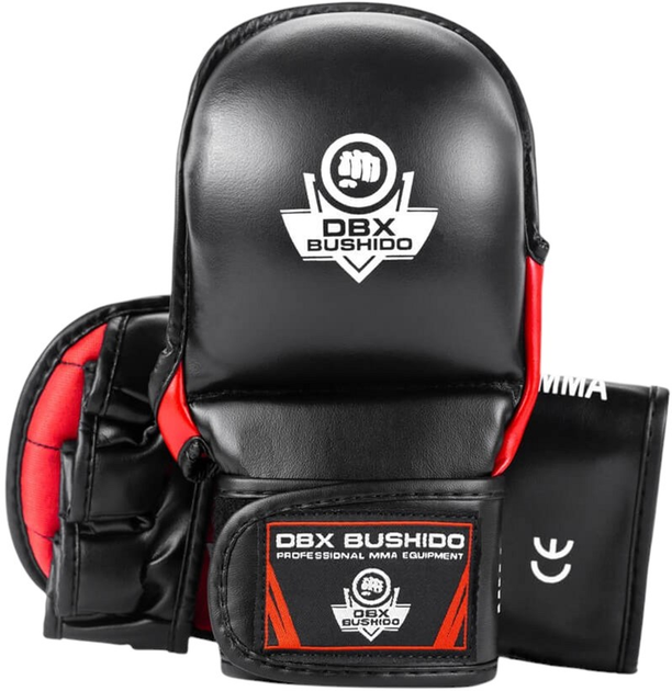 Rękawice MMA Bushido ARM-2011 rozmiar L/XL Black/Red (5902539011371) - obraz 7