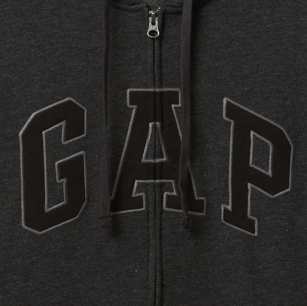 Bluza męska rozpinana streetwear z kapturem GAP 868454-12 L Grafitowa - obraz 4