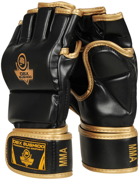 Rękawice MMA Bushido E1V8 rozmiar M Black/Gold (5902539015935) - obraz 1