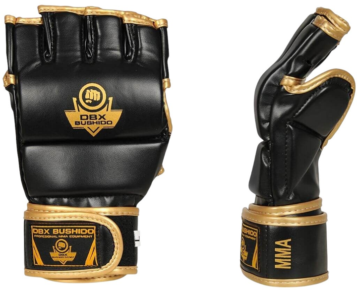 Rękawice MMA Bushido E1V8 rozmiar L Black/Gold (5902539015942) - obraz 2