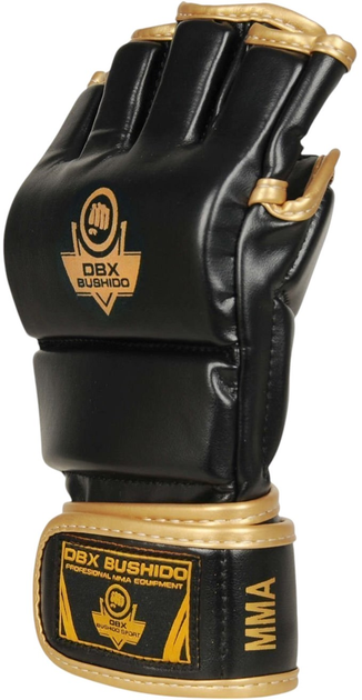 Rękawice MMA Bushido E1V8 rozmiar L Black/Gold (5902539015942) - obraz 4