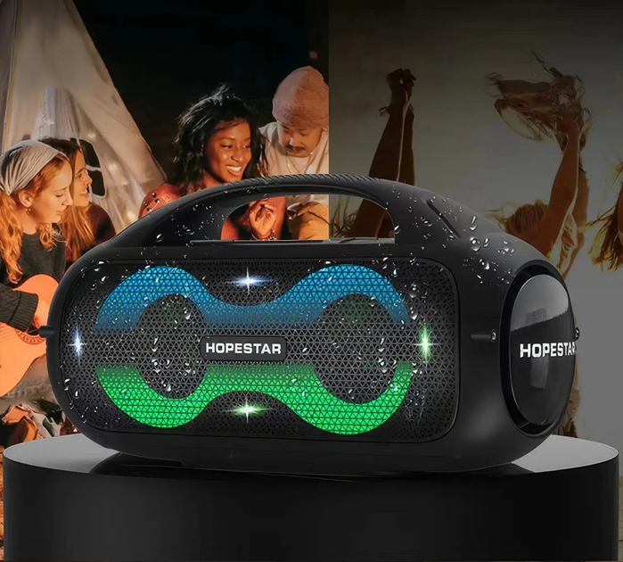 Аккумуляторная музыкальная стерео колонка с RGB подсветкой HOPESTAR A50 - Фото 4 Аккумуляторная музыкальная стерео колонка с RGB подсветкой HOPESTAR A50 - изображение 4
