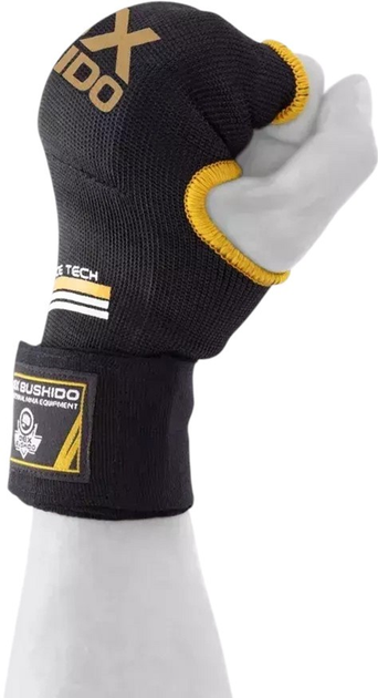 Бинти-рукавиці Bushido ARK-100017A L/XL Black/Gold (5902539012071) - зображення 3