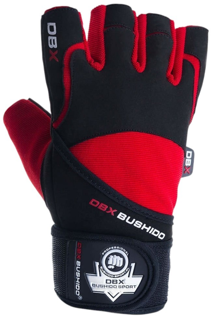 Rękawiczki do fitnessa Bushido GRIP-X WG-161 L Black/Red (5902539012538) - obraz 2