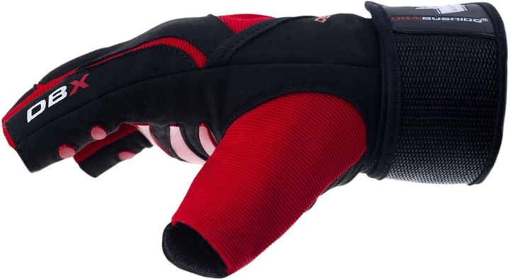 Рукавички для фітнесу Bushido GRIP-X WG-161 L Black/Red (5902539012538) - зображення 4