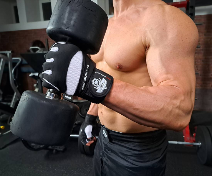 Рукавички для фітнесу Bushido GRIP-X WG-162 M Black/White (5902539012767) - зображення 12