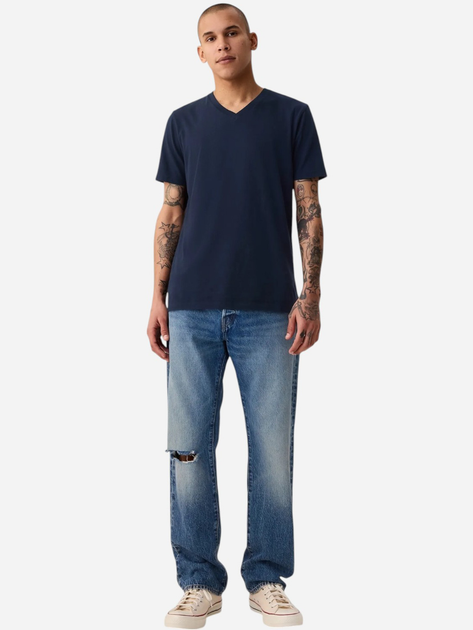 Koszulka męska bawełniana długa Gap 440768-01 XL Granatowa - obraz 3