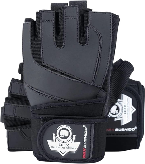 Рукавички для фітнесу Bushido GRIP-X WG-163 M Black (5904639192004) - зображення 2