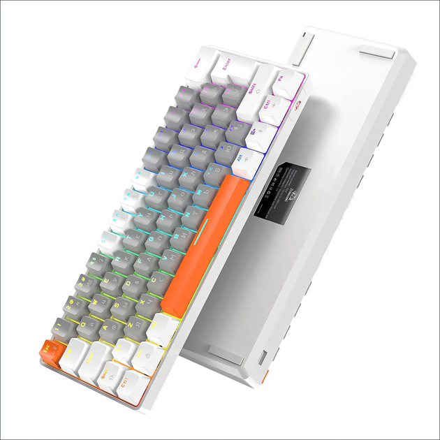 Игровая механическая клавиатура с RGB подсветкой на красных свитчах TKL ...