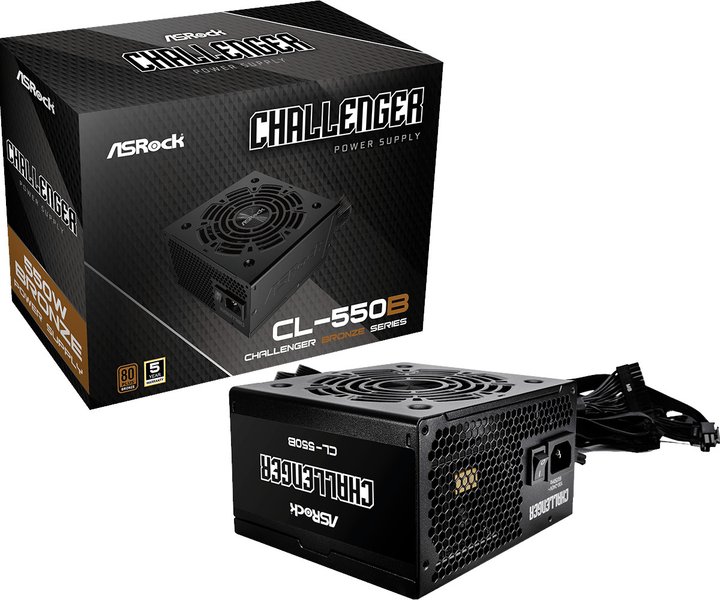 Блок живлення ASRock Challenger CL-550B 550W Black (90-UXC055-BNEAAA) - зображення 6