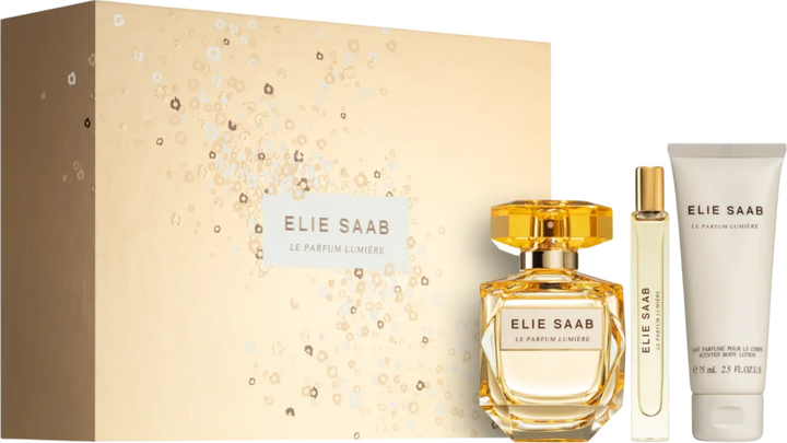 Набір для жінок Elie Saab Sunflowers Le Parfum Lumiere Парфумована вода 90 мл + Парфумована вода 10 мл + Лосьйон для тіла 75 мл (7640233341605) - зображення 1