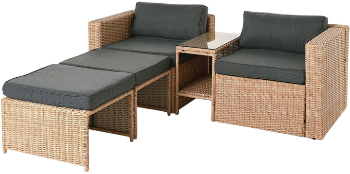 Zestaw mebli ogrodowych OTE Palermo mini set beige (OTE-004-PALERMO-MINI-SET-BEIGE) - obraz 6