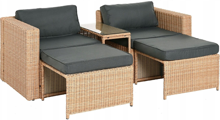 Zestaw mebli ogrodowych OTE Palermo mini set beige (OTE-004-PALERMO-MINI-SET-BEIGE) - obraz 8