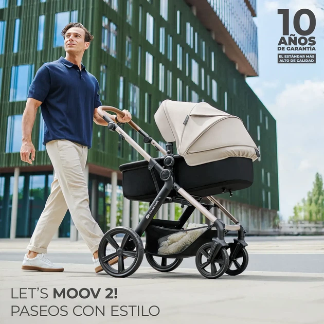 Универсальная коляска 3 в 1 Kinderkraft Moov 2 Air Pure Black (KSMOOV02BLK0000) - изображение 4