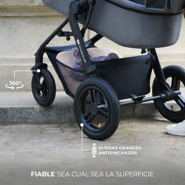 Универсальная коляска 3 в 1 Kinderkraft Moov 2 Air Pure Black (KSMOOV02BLK0000) - изображение 8