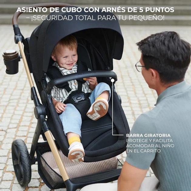 Универсальная коляска 3 в 1 Kinderkraft Moov 2 Air Pure Black (KSMOOV02BLK0000) - изображение 10