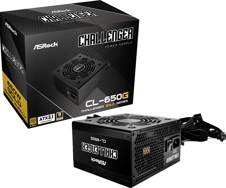 Блок живлення ASRock Challenger CL-650G 650W Black (90-UXC065-GNEAAA) - зображення 6