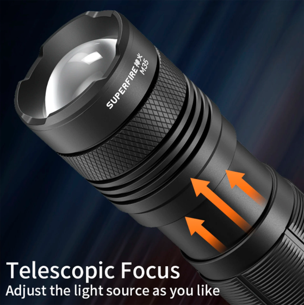 Ліхтар ручний акумуляторний M35 SuperFire 430 Lumen IP44 - зображення 3