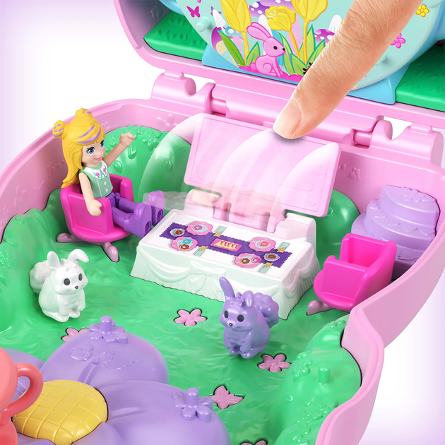 Ігровий набір Polly Pocket Чайна вечірка з кроликом JCR40 (194735274918) - зображення 4