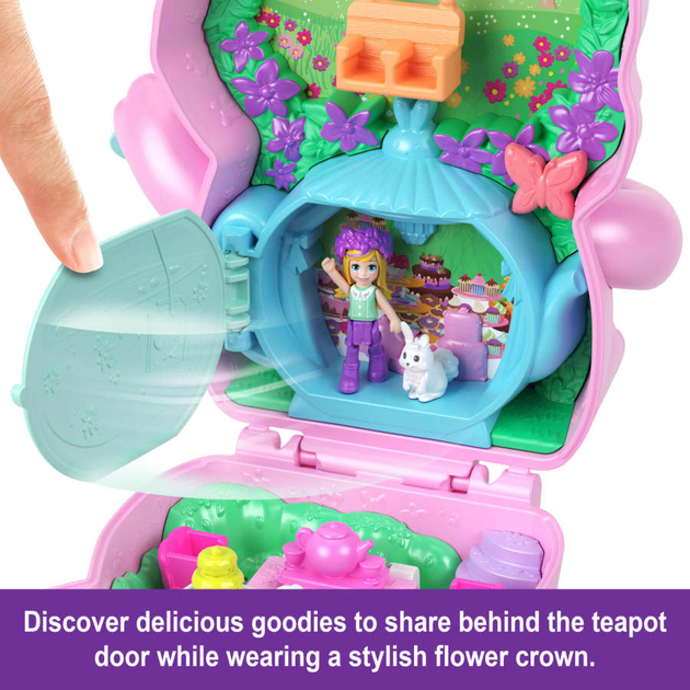 Ігровий набір Polly Pocket Чайна вечірка з кроликом JCR40 (194735274918) - зображення 8