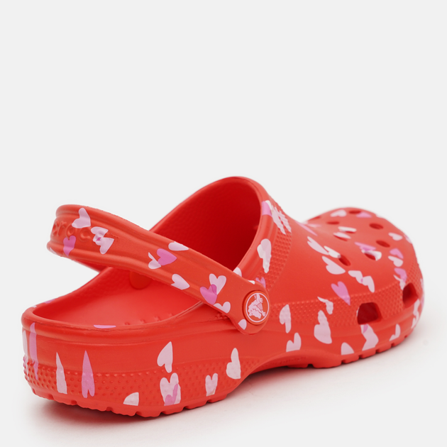 Жіночі крокси Crocs Classic Vday Clog ChR 209682-6ZR 37-38 (M5/W7) 23 см Cherry Red (198445107238) - зображення 4