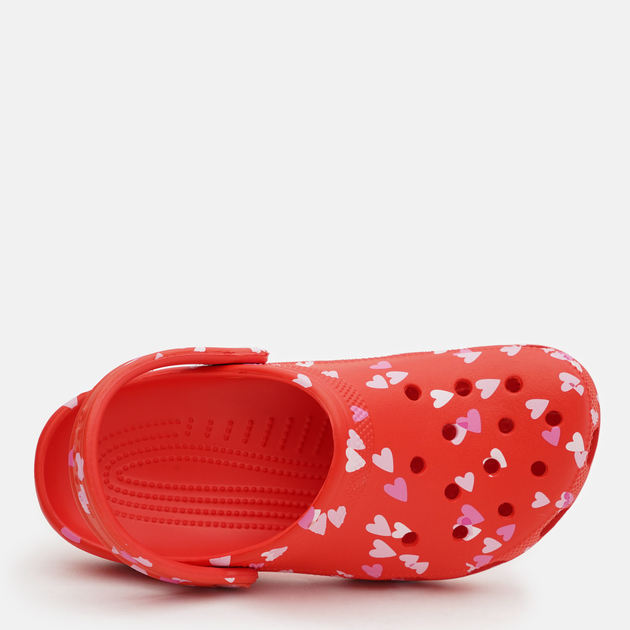 Жіночі крокси Crocs Classic Vday Clog ChR 209682-6ZR 37-38 (M5/W7) 23 см Cherry Red (198445107238) - зображення 5