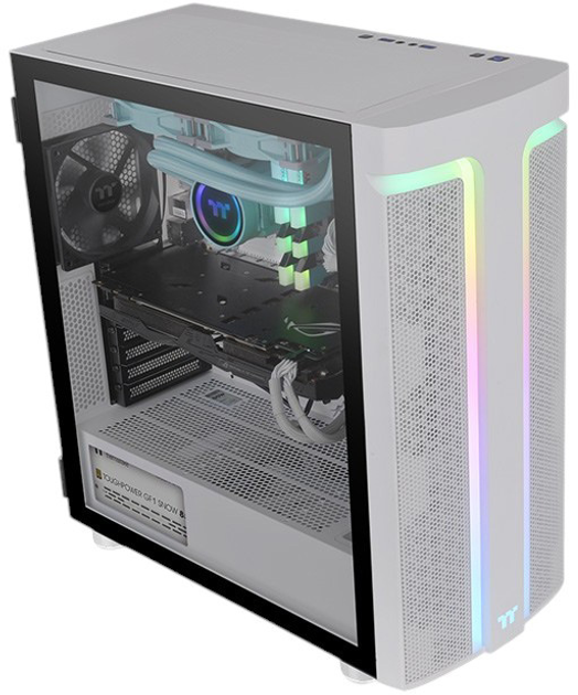 Obudowa Thermaltake H590 TG ARGB Snow White (CA-1X4-00M6WN-00) - obraz 1