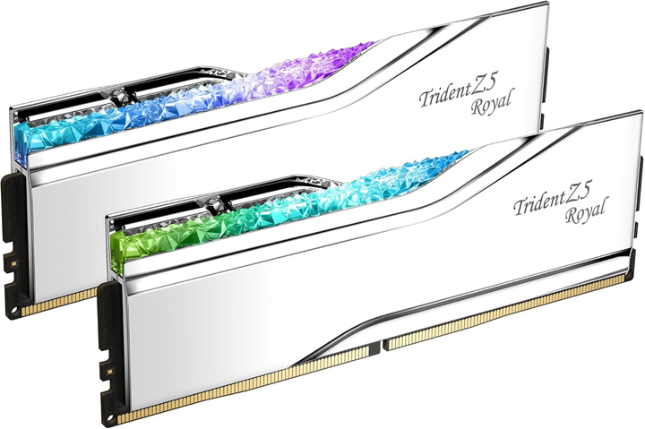 Pamięć RAM G.Skill DDR5-8200 49152MB PC5-65600 (Kit of 2x24576) Trident Z5 Royal Silver (F5-8200J4052F24GX2-TR5S) - obraz 2