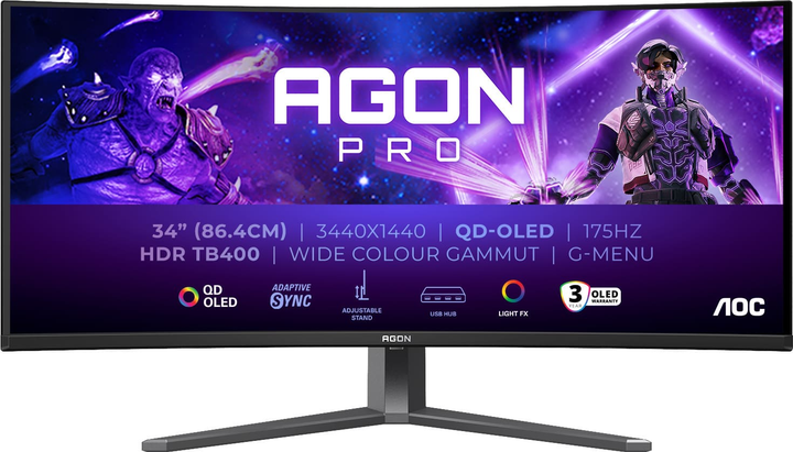 Monitor 34" AOC Agon Pro AG346UCD - obraz 1