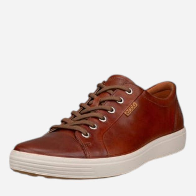 Sneakersy męskie skórzane do kostki Ecco Soft 7 M 43000401053 43 Brązowe (194891586542) - obraz 3